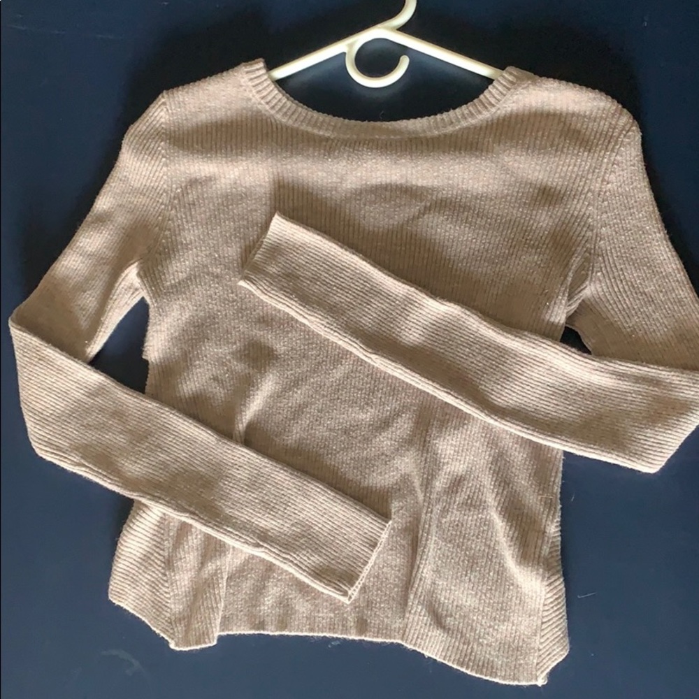 open cross back sweater